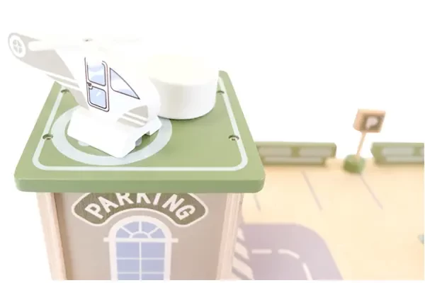 Helikopter platform met helikopter