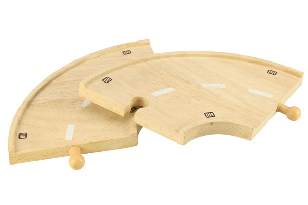 Bochten van Bigjigs Road voor je autobaan.