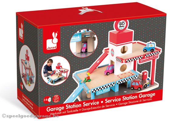 Janod pompstation in luxe verpakking.